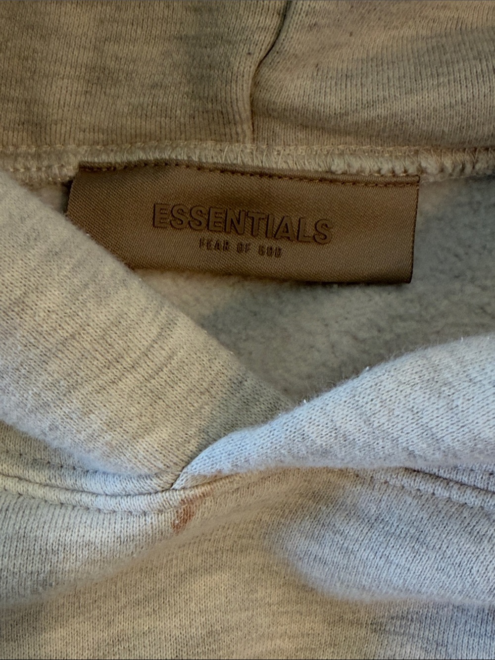 ESSENTIALS Fear of God Women's Hoodie Light Gray/Oatmeal Color Size Large *READ* - Picture 4 of 6
